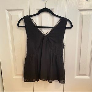 Miami Black Sleeveless Blouse
